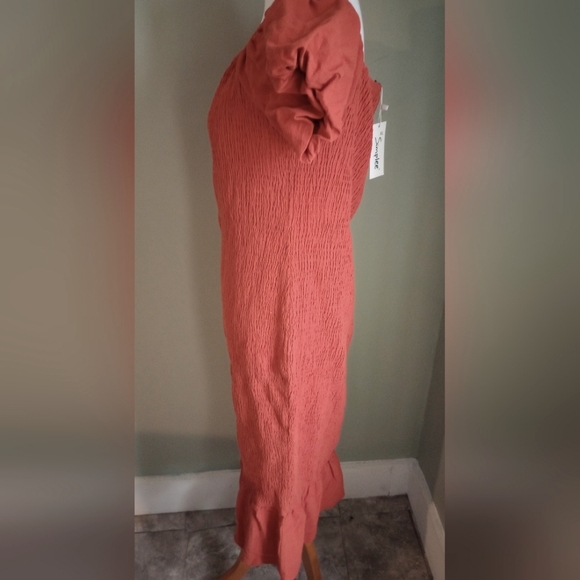 NWT Simplee Pumpkin Bodycon Stretchy Sexy Dress Size XL - Picture 7 of 9